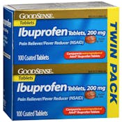 GoodSense Ibuprofen Caplets - 200 mg, Twin Pack