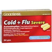 GoodSense Severe Cold + Flu Caplets - 24/Box