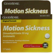 GoodSense Motion Sickness Tablets, 12-Count