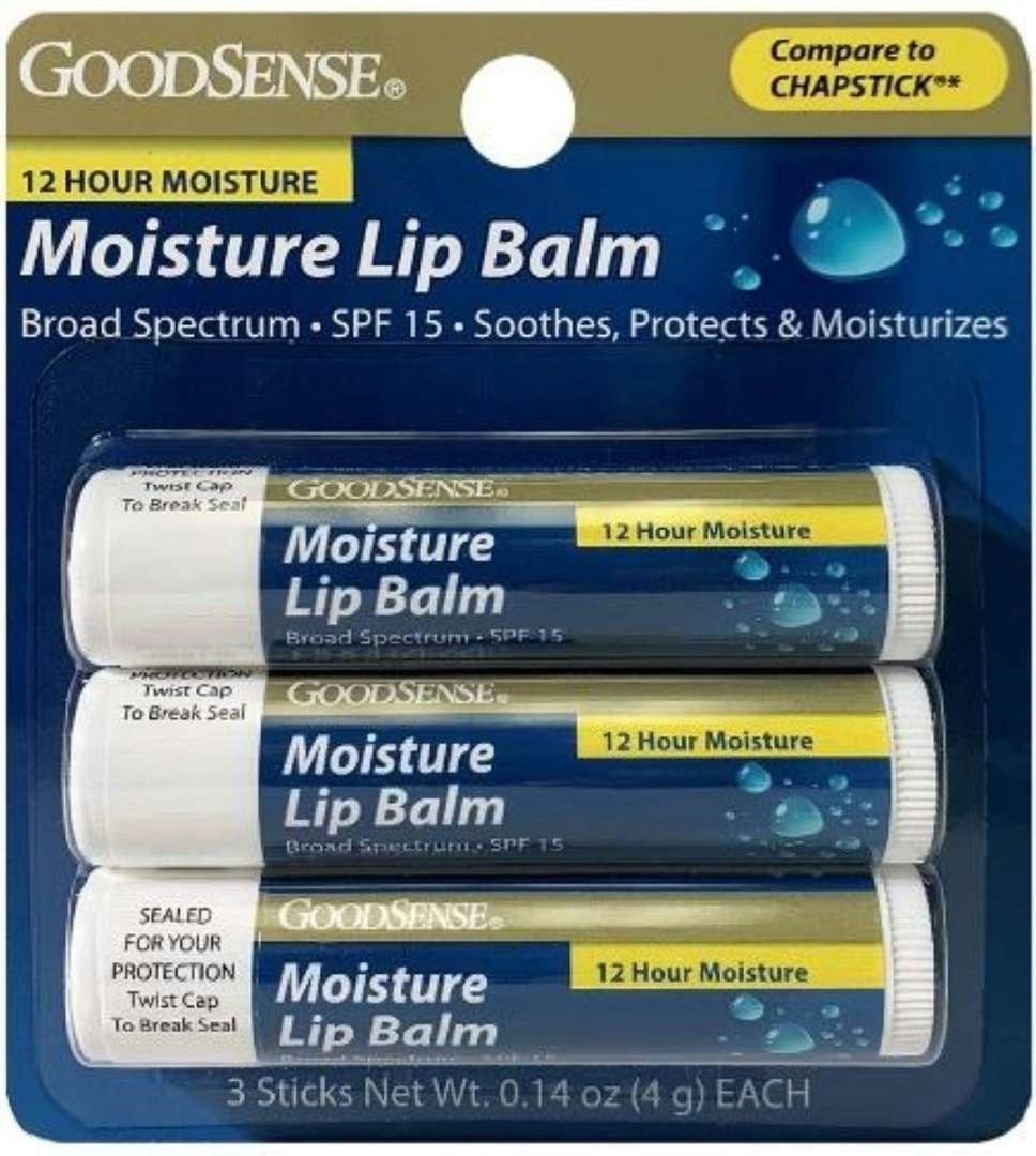 ChapStick Moisturizer Lip Balm SPF 15 (3-Pack) – Unscented, Hydrating, Paraben-Free