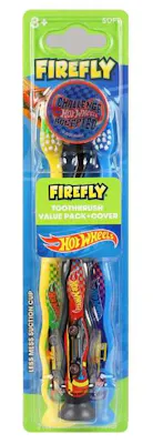 Kid's Hot Wheels Soft Suction Toothbrush with Cap - 3 Ct