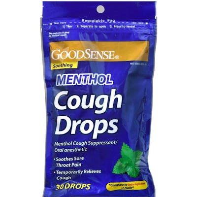 Soothing Cough Drops - Menthol, 30 Pack