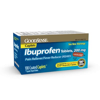 Ibuprofen Caplets - 200 mg, 100 Count