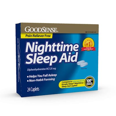 Nighttime Sleep Aid Caplets - 24 Pack