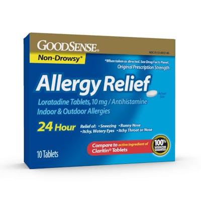 24-Hour Allergy Relief Tablets - 10 mg, 10 Pack