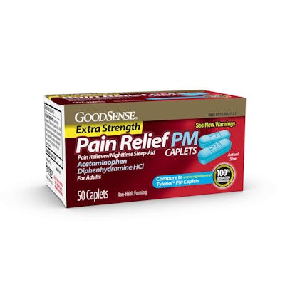 Extra Strength Pain Relief PM - 500 mg, 24 Count