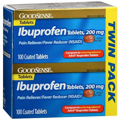 GoodSense Ibuprofen Caplets - 200 mg, Twin Pack