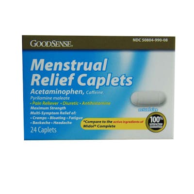 GoodSense Menstrual Relief Caplets - Max-Strength, 24 Pack