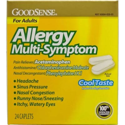 Allergy Multi-Symptom Caplets - Cool Taste, 24 Caplets