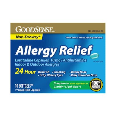 Allergy Relief Loratadine Capsules - 10 Mg, 24 Hour Relief