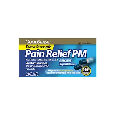 Pain Relief PM Gelcaps - Rapid Relief, 20 Gelcaps