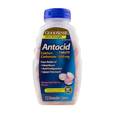 Antacid Chew Tabs - Calcium Carbonate, Assorted Berry Flavors