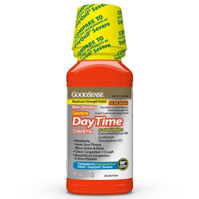 Non-Drowsy Cold &amp; Flu Medicine - 8 oz, Severe