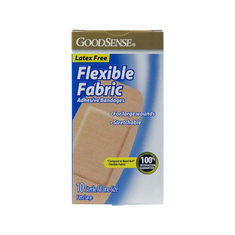 GoodSense Flexible Fabric Bandages - 10 Count  Extra Large