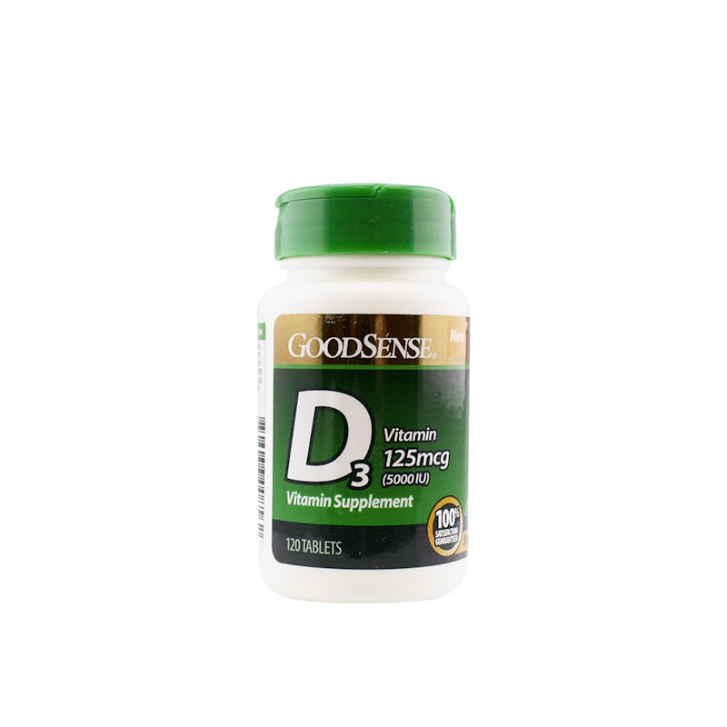 GoodSense D3 Vitamin Tablets - 120 Count  125 mcg