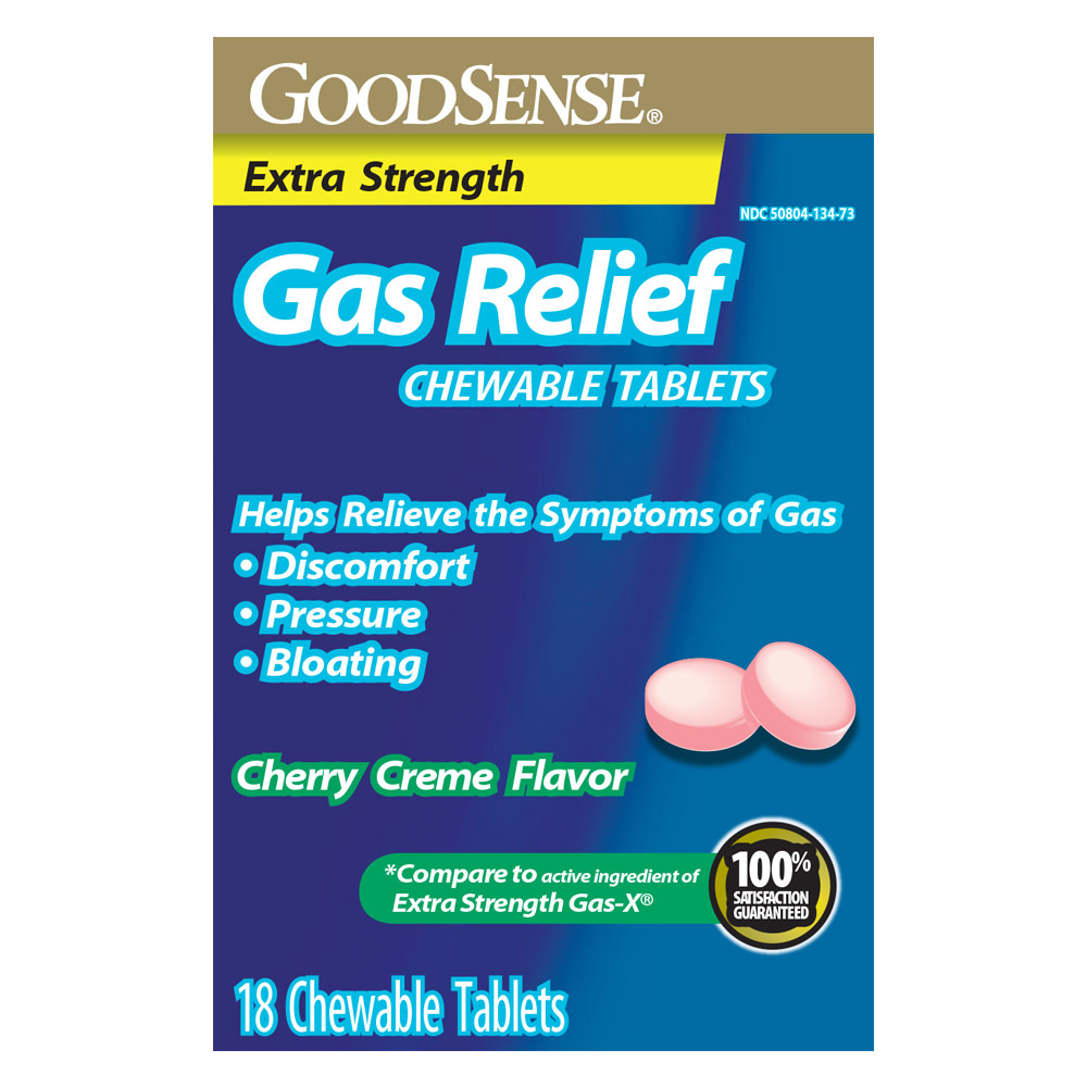 Wholesale GoodSense Gas Relief Chewable Tablets 18 Count, Cherry