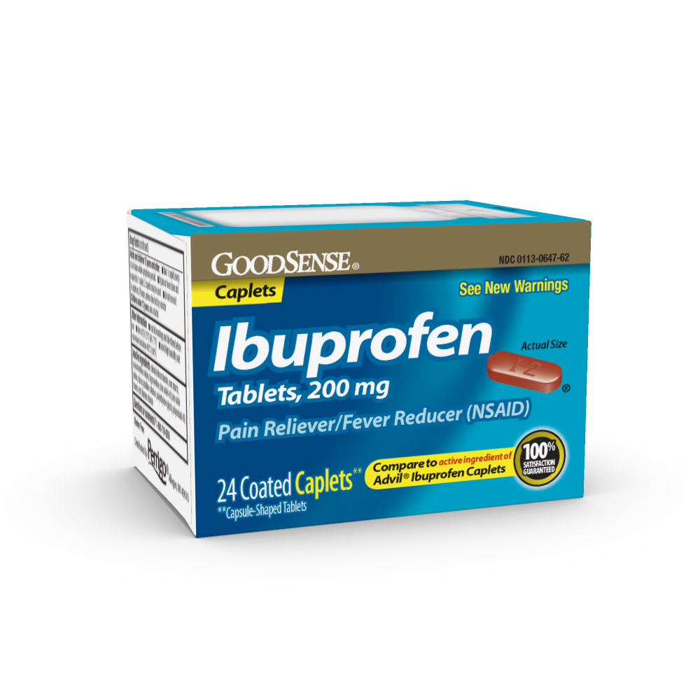 Wholesale GoodSense Ibuprofen Caplets 200mg, 24 Pack