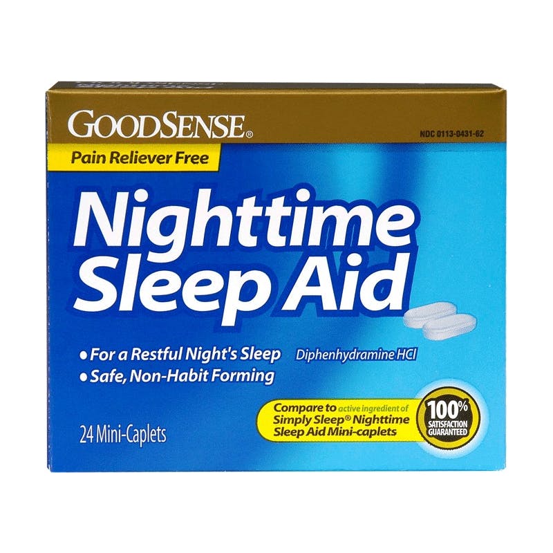 GoodSense Nighttime Sleep Aid - 24 Count  Mini Caplets
