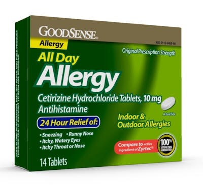 24 Hour Allergy Tablets - Cetirizine,10 mg, 14 Count