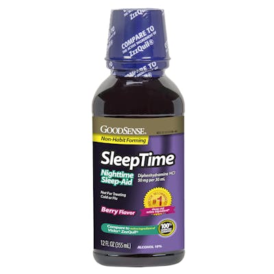 Sleep Time Nighttime Sleep Aid - Liquid Berry, 12 oz