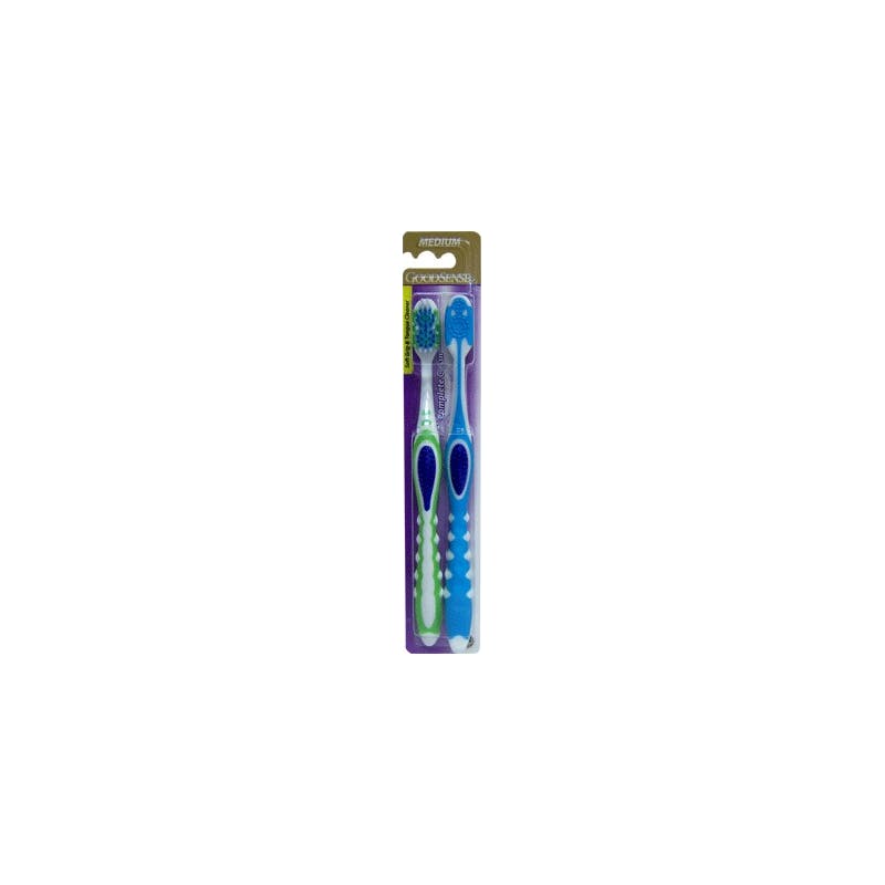 GoodSense® Complete Clean With Tongue Cleaner Toothbrush 2-Pack