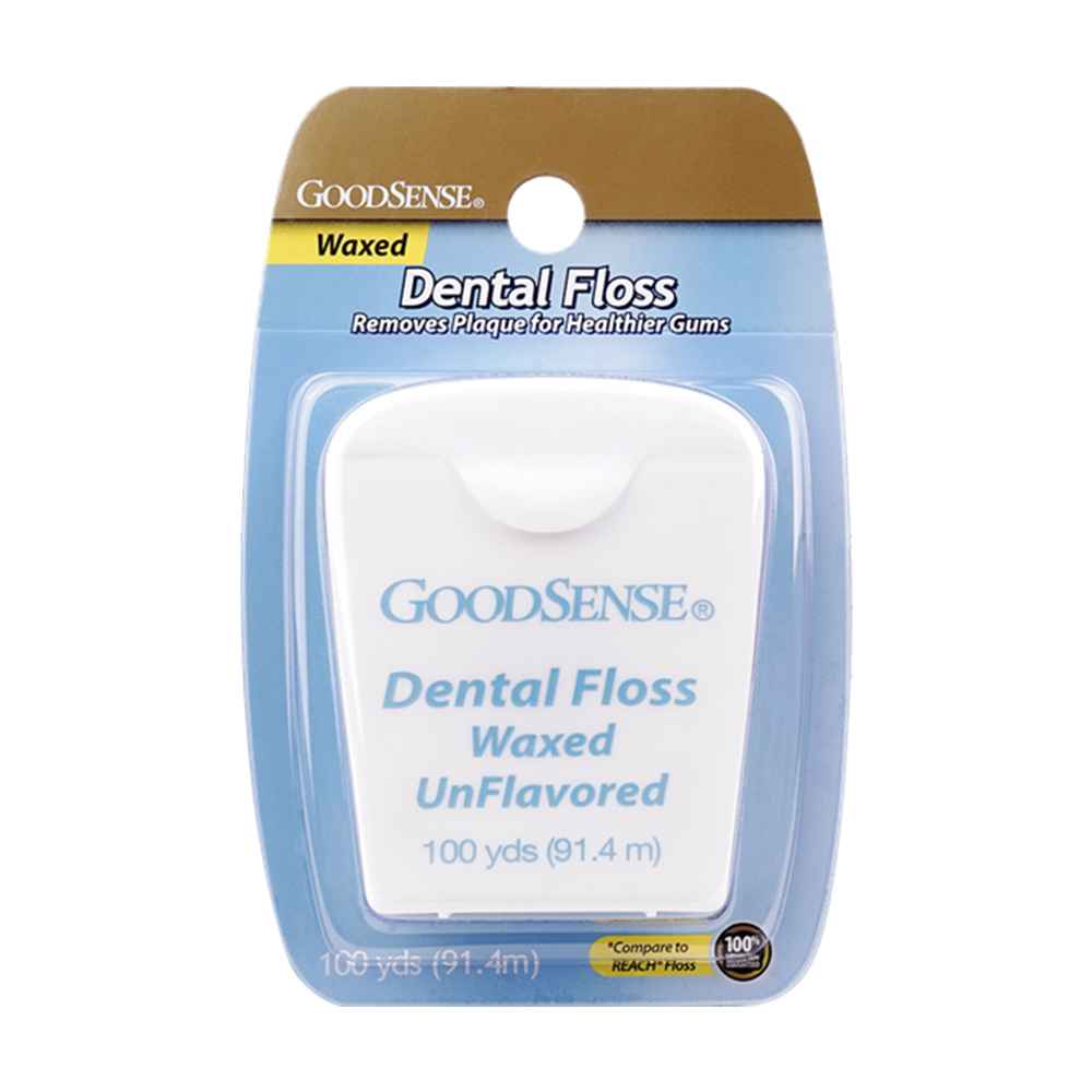 Wholesale GoodSense Waxed Dental Floss 100 Yards DollarDays