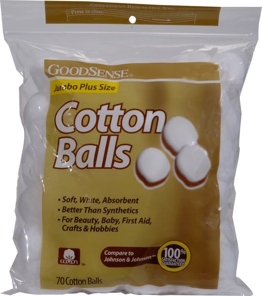 Wholesale GoodSense Cotton Balls 70 Count, Jumbo (SKU 966890) DollarDays