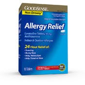 Non-Drowsy Allergy Relief Tablets - 24 Hours, 90 Pack