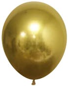 Gold Chrome Latex Balloons - 200 Pack, 12"
