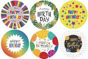 Mylar Birthday Balloons - Assorted Styles, 18"