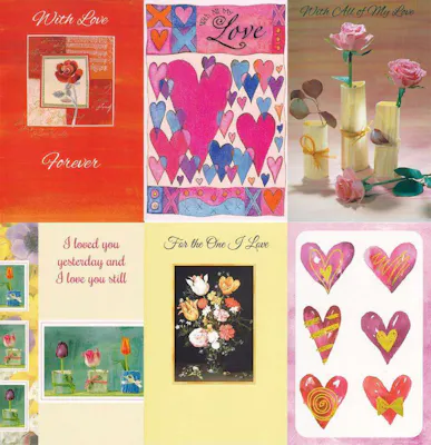Love Greeting Cards, Assorted - Pack of 96