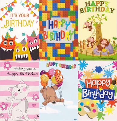 Kid's Birthday Cards - 120 Pack