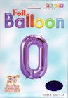 Mylar Number 0 Balloons - Purple, 34" image number null
