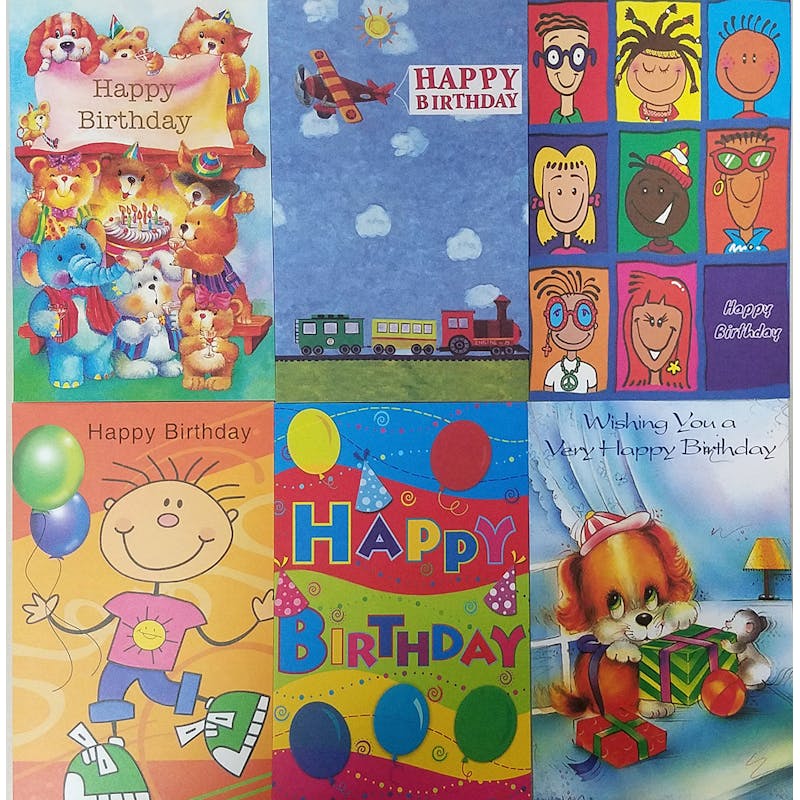 Assorted Children's Birthday Cards - 36 Pack