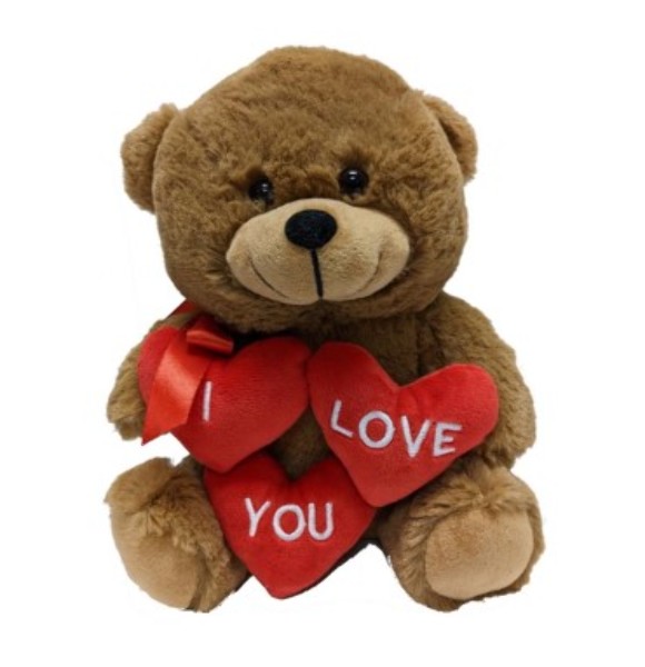 I Love You 10'' Teddy Bear w/ Heart,Soft Plush Bear Doll Stuffed  Valentine's Day