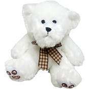 Plush Teddy Bears - White, 9"