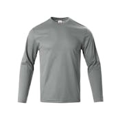 Micro Mesh Active Long Sleeve T-Shirts - Light Gray, XL