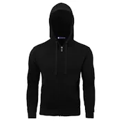 Fleece Full Zip Hoodies - Size XL, Black
