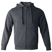 Fleece Full-Zip Hoodies - Size Medium, Dark Gray