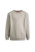 Kids Fleece Crew Neck Sweatshirts - Size 2, Light Gray