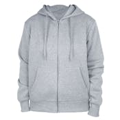 Ladies Full Zip Hoodies - Size S-XL, Light Gray