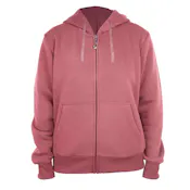 Ladies Full Zip Hoodies - Size S-XL, Salmon