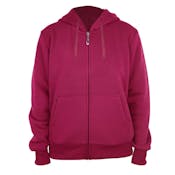 Ladies Full Zip Hoodies - Size S-XL, Ruby