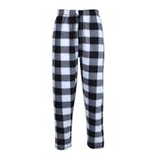 Men's Polar Fleece Pajama Pants - Size S-2XL, White/Black
