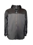 Men's Waterproof Full Zip Raincoats - Size Small, Black/Gray