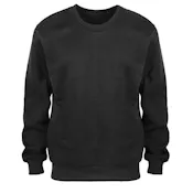 Men's Crew Neck Fleece Pullovers - Size XL, Black