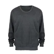 Men's Crew Neck Fleece Pullovers - Size Large, Dark Gray