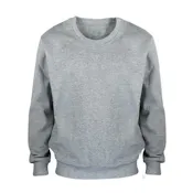 Men's Crew Neck Fleece Pullovers - Size Large, Light Gray
