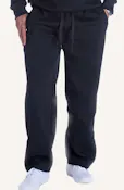 Men's Fleece Open Leg Sweatpants - Size XL, Black