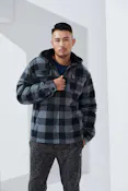 Men's Plaid Berber Sherpa Lined Jackets, S-2XL